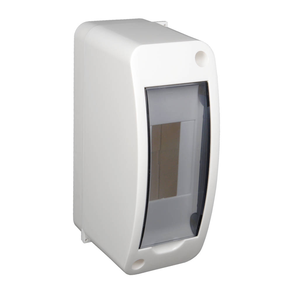 68302 Тусо Щиток для о/п на 2 модуля с вертикальной дверцей, 140х55х85мм, IP40, белый