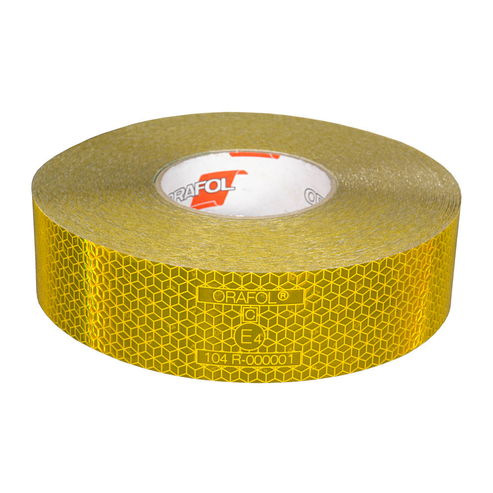 Световозвращающая лента, ЖЕЛТАЯ, 50мм*12,5м, REFLEXITE VC104+ Rigid Grade